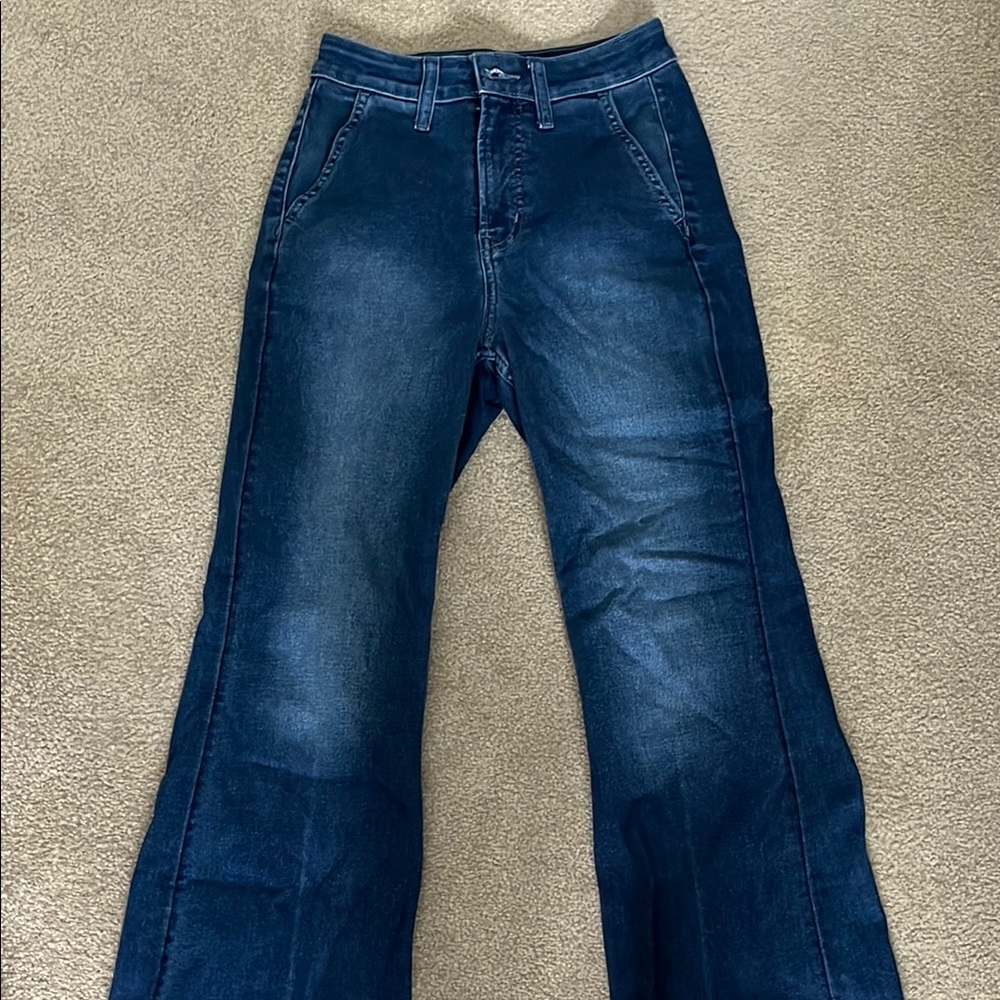 old navy • extra high-rise flare trousers